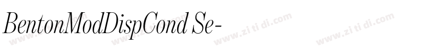 BentonModDispCond Se字体转换